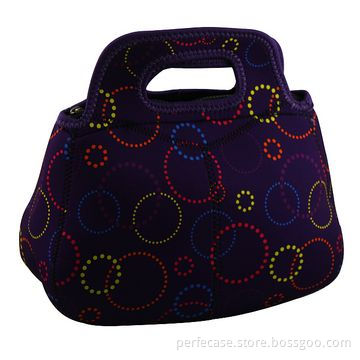 Neoprene Lunch Bag, Keeping Warmth and Convenient Carrying Handle, Different Patterns are Available